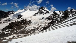 Das wunderschöne Cuerno de Cabra (Ziegenhorn) beim Abstieg vom Aconcagua Richtung Plaza de Mulas