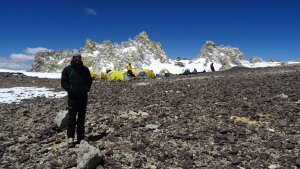 Nicolas Scheidtweiler in Camp 3 Cólera - Aconcagua 2016 7summits4help