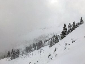 Schneeverhangene Berge