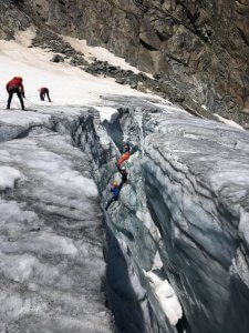 Übung Spaltenbergung - Alpine Welten im Stubaital